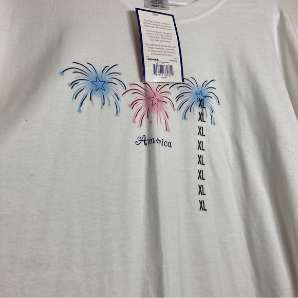 NWT Kohls Vintage America TShirt - White - Size XL - Picture 3 of 6